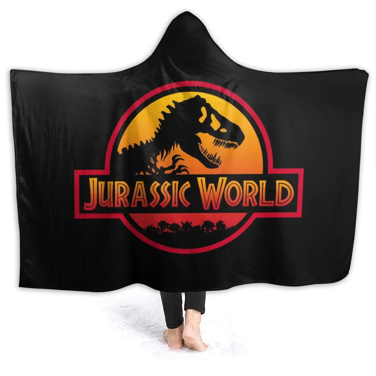 

Jurassic Park Hooded Blanket 3D full print Wearable Blanket Adults Kids style