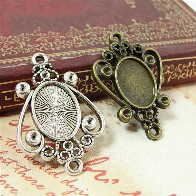 

20pcs New Alloy Pendant Bottom Support 14*10MM, DIY Accessories Ancient Silver / Ancient Bronze Jewelry Wholesale