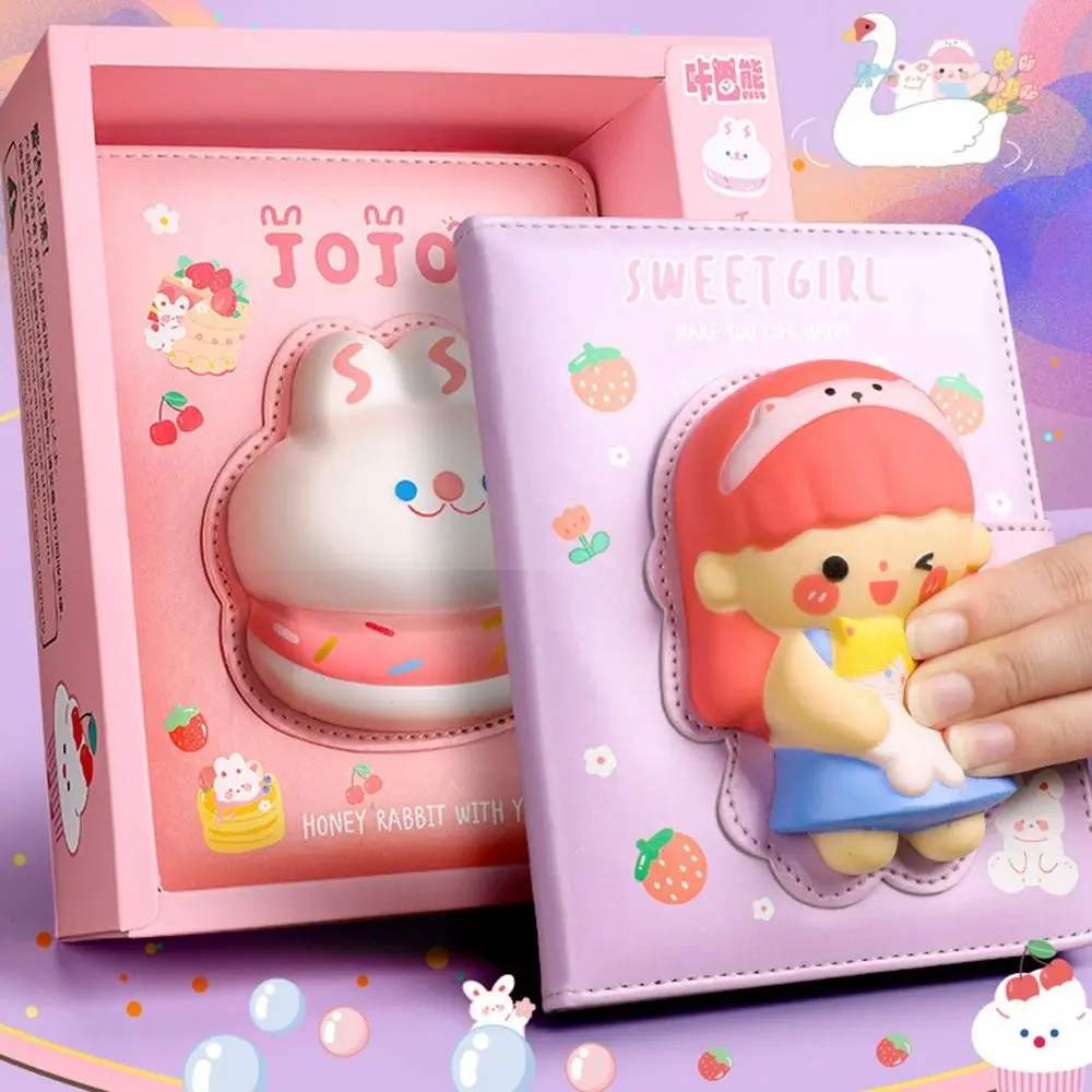 

Agenda Color Page Relieve Stress Girls Planner Student Gift Decompression Notebook Magnetic Button Squeeze Toy Diary