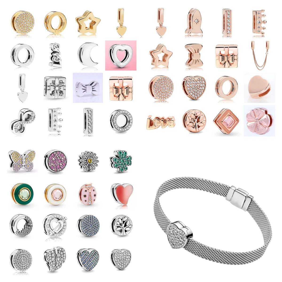 

Шармы из стерлингового серебра 925 пробы, плоский зажим, Бабочка, звезда, подходят для оригинального тонкого браслета Пандоры для женщин, Diy, изготовление ювелирных изделий