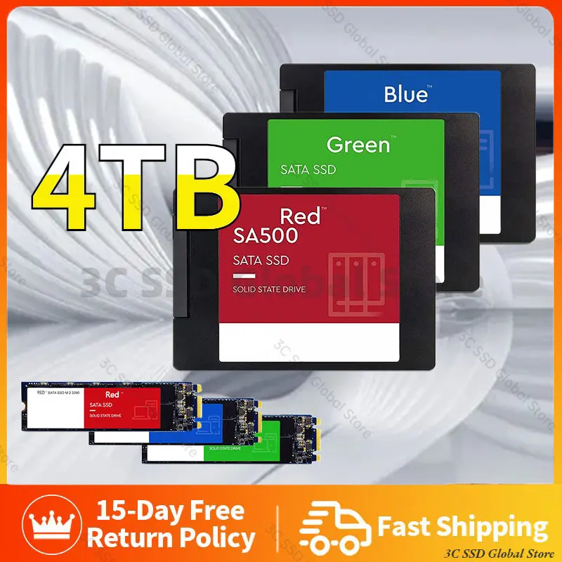 

2023 2.5 Inch SATA.3 SSD 1TB 4TB Flash Internal Disco Duro SSD M.2 NGFF High Speed SSD Solid State Hard Disk for Notebook/Laptop