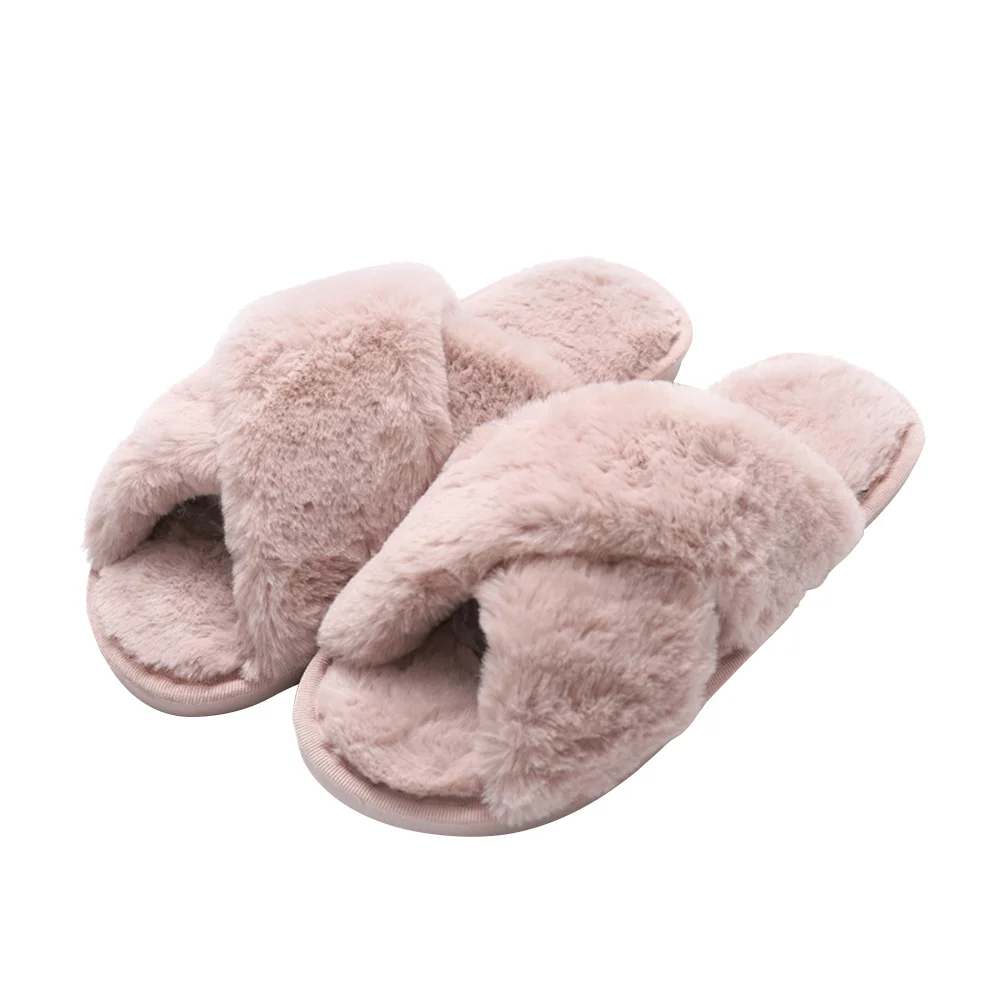 

Womens Slipper Anti- Skid Cozy Plush Winter Indoor Slippers Warm Flannel Lining Woman Slippers for Ladies