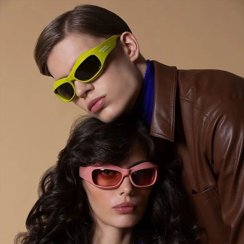 

Новинка, спортивные солнцезащитные очки Y2K в стиле панк, женские брендовые дизайнерские квадратные очки, мужские роскошные солнцезащитные очки UV400, Красочные Зеркальные модные очки