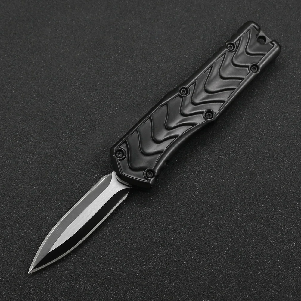 SF Mini открытый OTF Карманный охотничий нож 440 черное лезвие цинково-алюминиевая