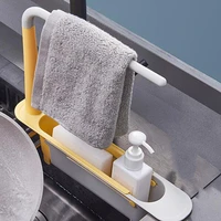 net red telescopic sink shelf kitchen sinks organizer soap towel sponge holder drain rack storage basket gadgets accessories new