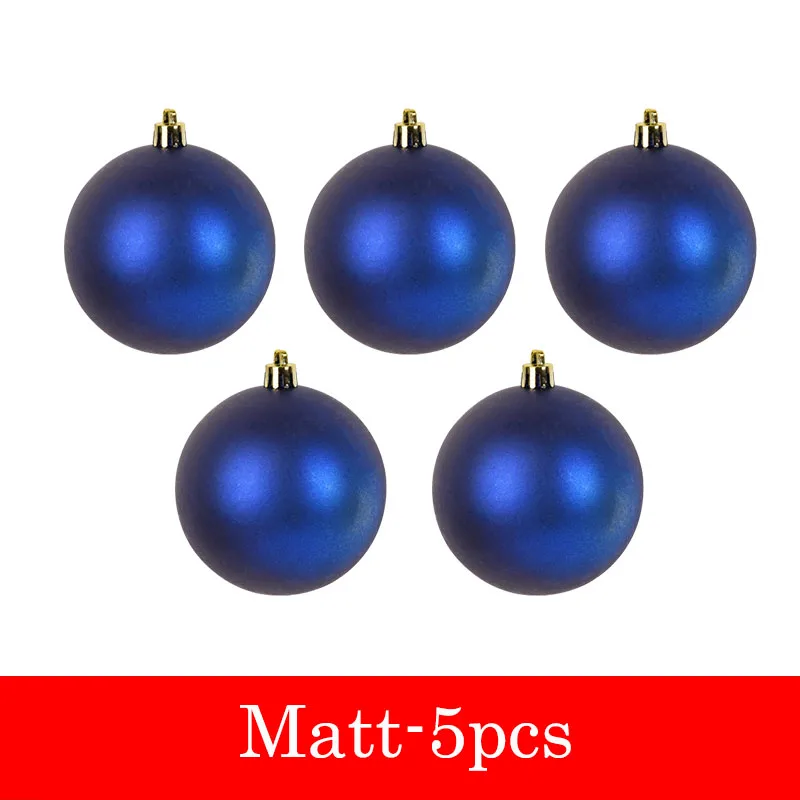 5 шт. декоративные новогодние подвесные шары из ПВХ 6/8 см