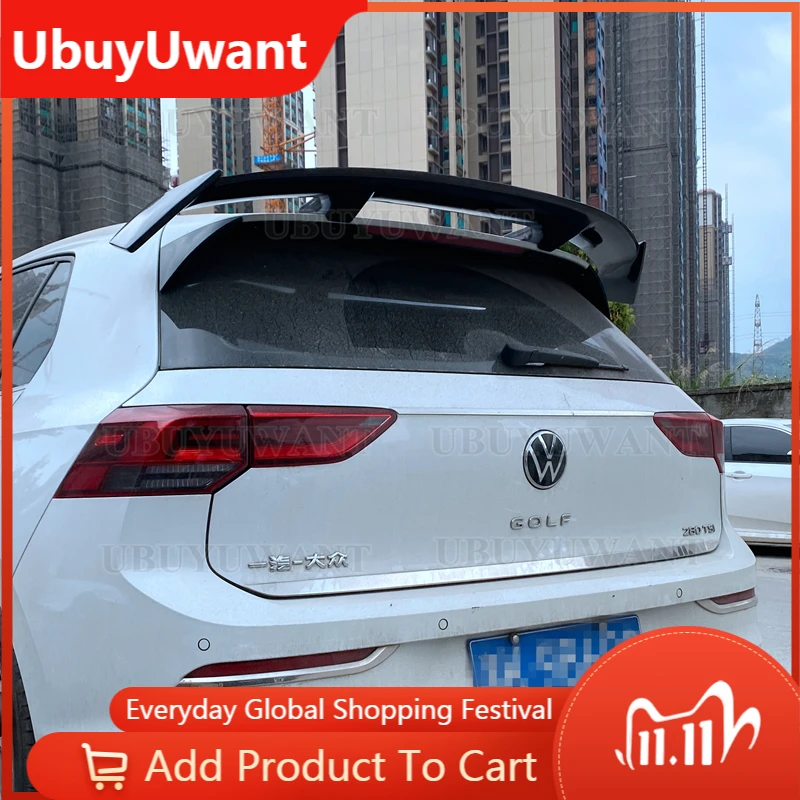 

For Volkswagen GOLF 8 MK8 Spoiler 2020 2021 GOIF8 Spoiler High Quality ABS Material Car Rear Wing Color Rear Spoiler