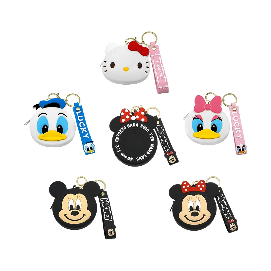 Hot Sale Cute Cartoon Coin Purse Keychain Anime Silicone Backpack Pendant Gift Portable Key Chains Access Children's Xmas Gift