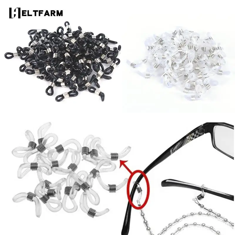 

100Pcs/Pack Glasses Lens Chain With Bracket Rubber Loop End Strap Creative Eyeglass Holder Loop End Fashion Spectacle Rope 2022