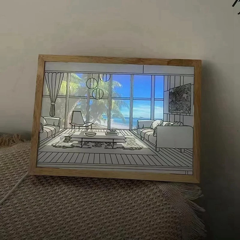 Искусственная живопись искусственная ночь прикроватная лампа атмосферная