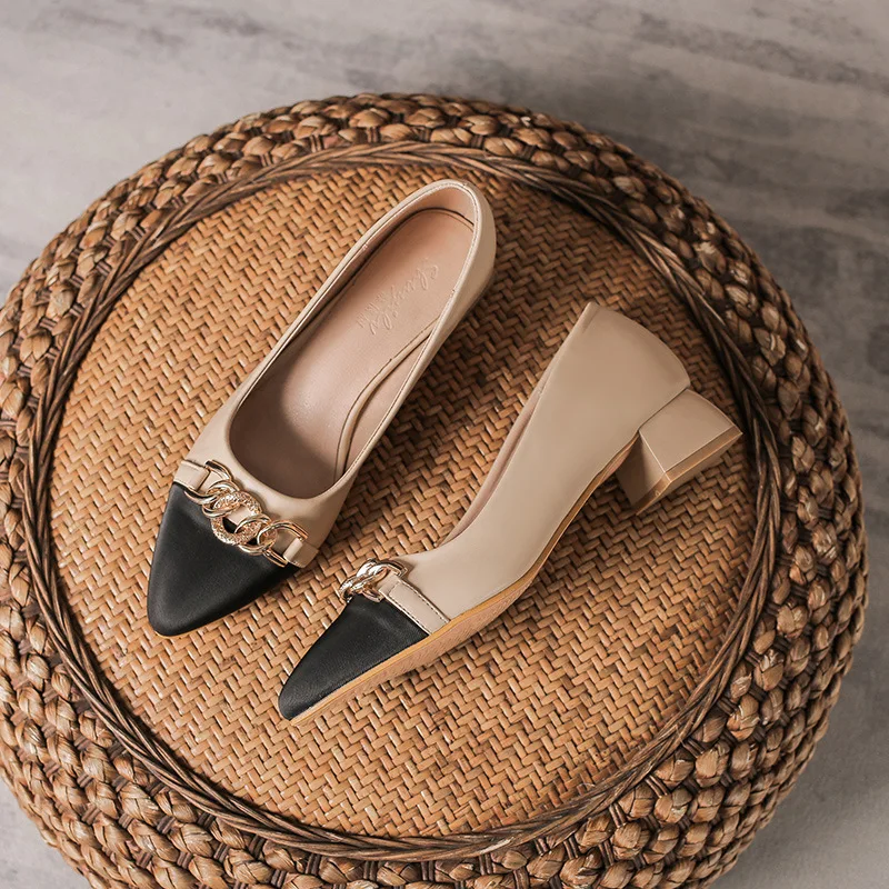 

Flat Sole Single Shoe Women's Summer Pointed Soft PU Leather Soft Sole Versatile Non Abrasive Casual Mary Jane Shoes