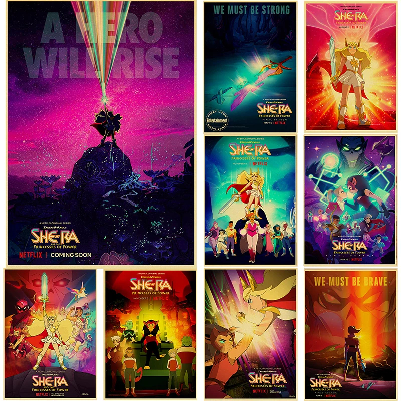 Ретро-постер She Ra and The princess of Power красивая наклейка на стену для кофейни бара -