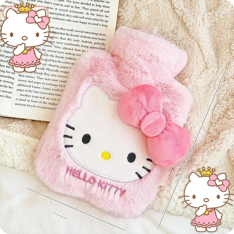 

Sanrio аниме Hello Kitty Kuromi милый плюшевый мультфильм инъекция воды горячая вода сумка девушка теплый живот кавайный Творческий подарок игрушки