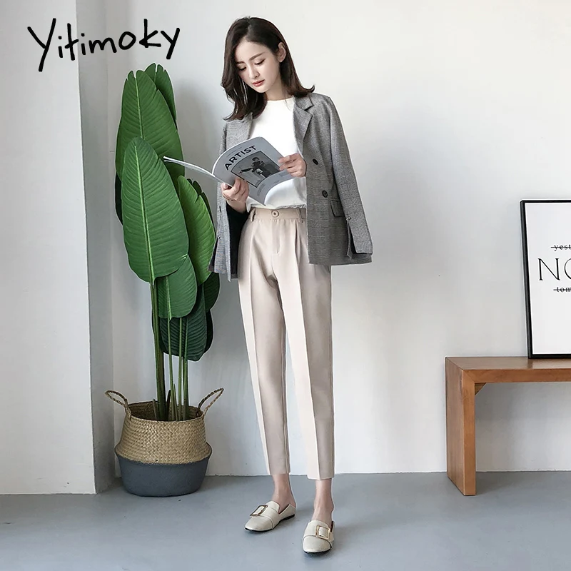 Yitimoky женские штаны костюм брюки для женщин размера плюс 3XL офисные дамские