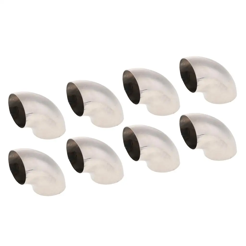 

8 шт., выхлопные трубы из нержавеющей стали, 2,5 дюйма, 63 мм, 90 °