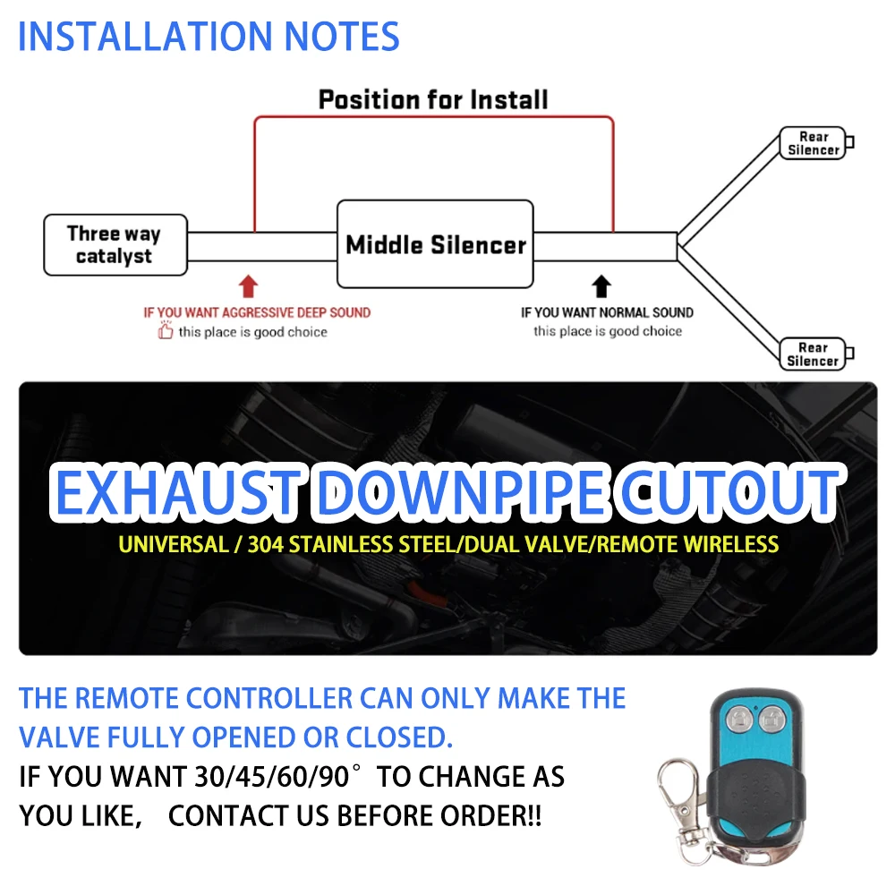 Универсальный двойной выхлопной трубы 2 5 дюйма 3