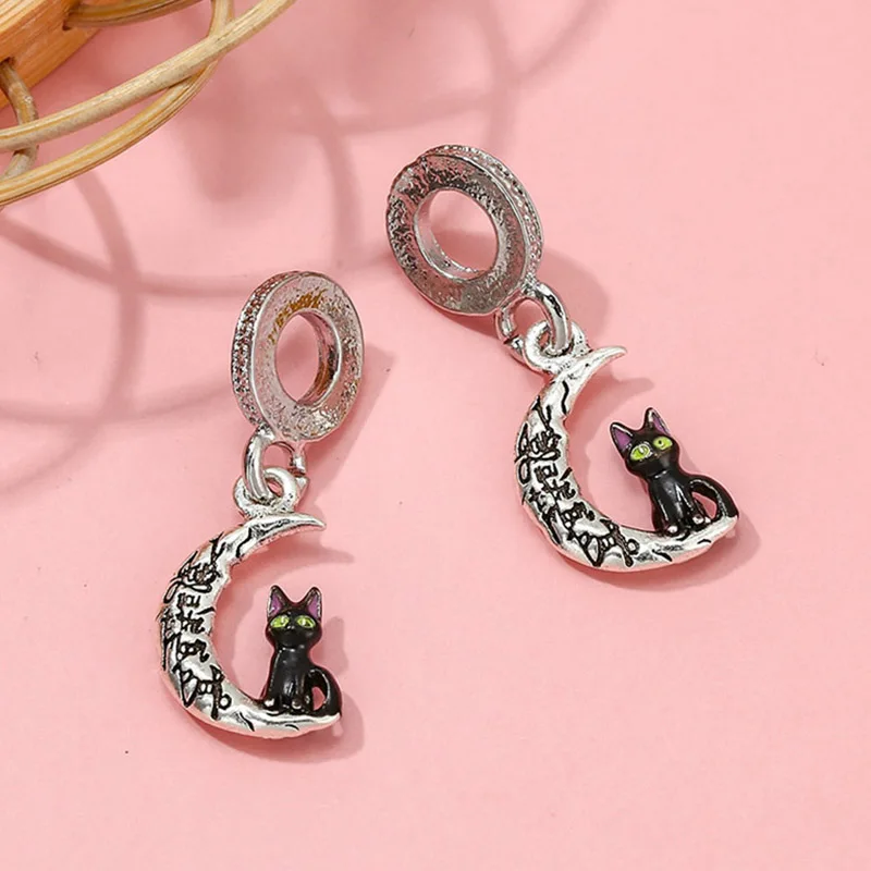 

2 шт./лот подвеска-Шарм «Луна» с котом «сделай сам»