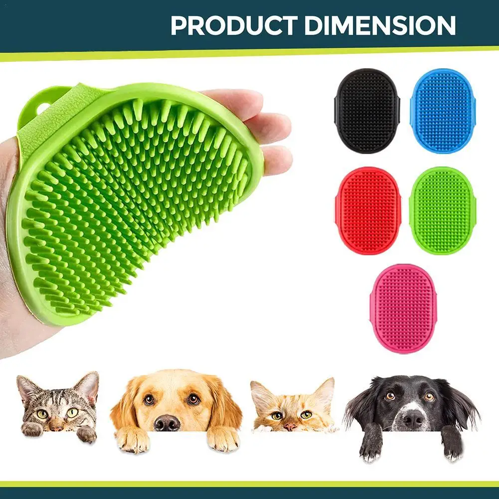 

Soft Rubber Brush For Cats And Dogs Rubber Gloves Hair Fur Grooming Massage Brush Washing Gloves Pet Accessories Dog Supplies