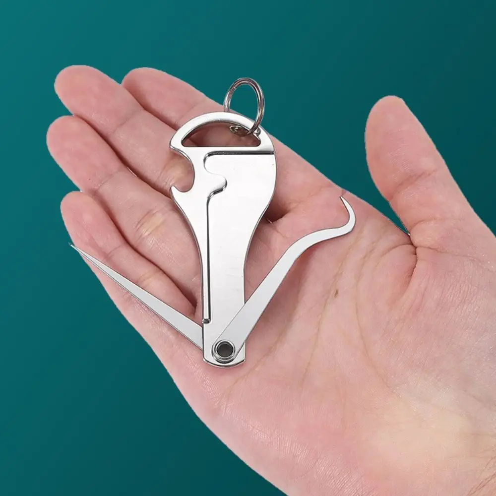 

Multifunctional Stainless Steel Folding Toothpick And Bottle Opener Multifunctional Toothpick Tool Manual Can Lid Can Opener