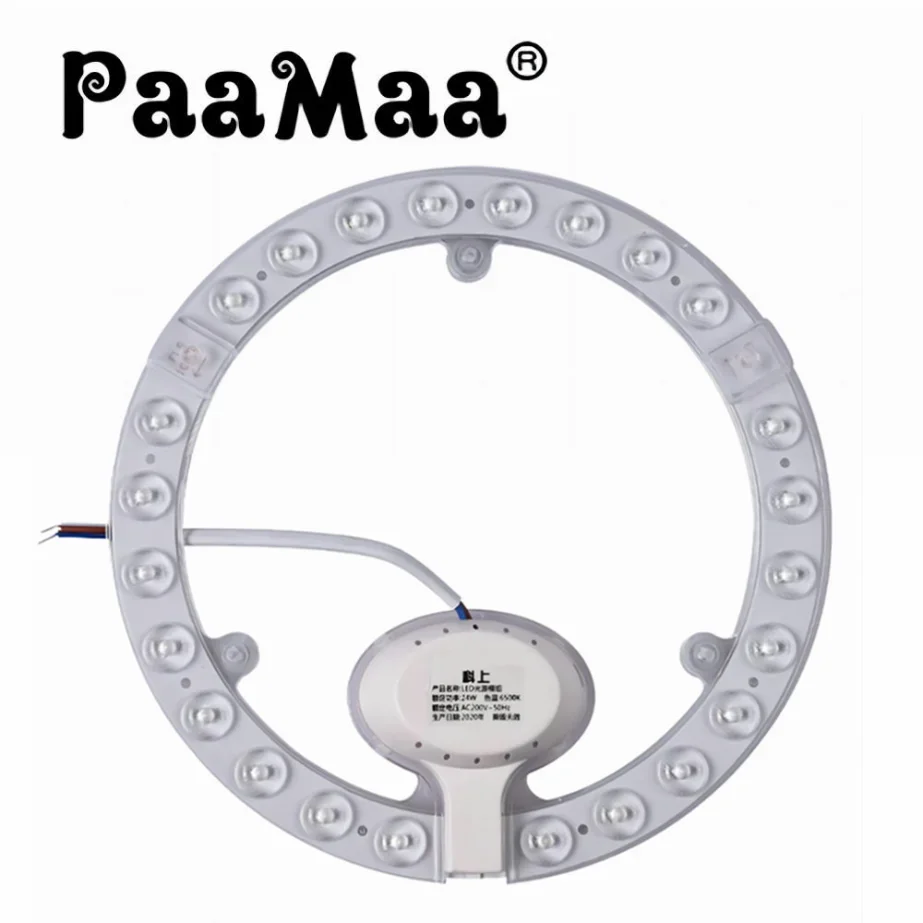 

PaaMaa LED Ring PANEL Circle Light 36W 24W 18W 12W Cold White AC220V-240V Round Ceiling Board The Circular Lamp Board Blub