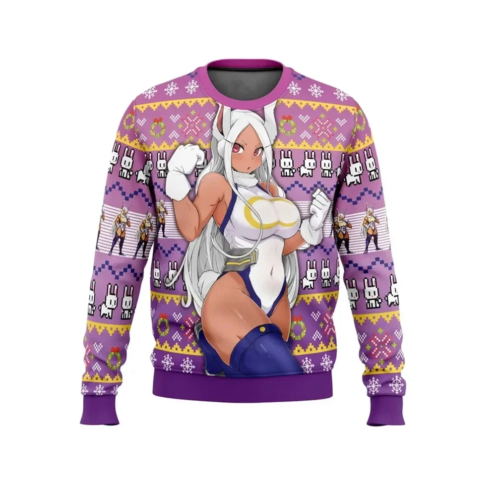 My Hero Academia Boku No Holiday Ugly Christmas Gift Пуловер Санта-Клауса Мужской 3D свитшот и топ на