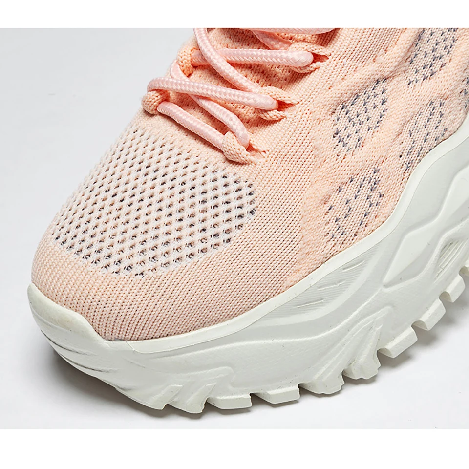Loekeah Couple Increased Casual Shoes Fashion Lace-Up Casual Sneakers Mesh Breathable Platform Walking Sports Shoes Trendy