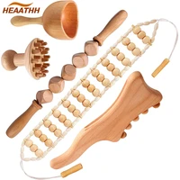 wood massage roller wood contouring board wood swiss cup mushroom massager wood therapy tools for anticellulite body shaping