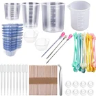 Инструменты для изготовления форм из силиконовой смолы сделай сам, измерительные силиконовые и пластиковые чашки, палочки для смешивания, капли, ложки для ювелирных изделий, аксессуары, инструменты для изготовления