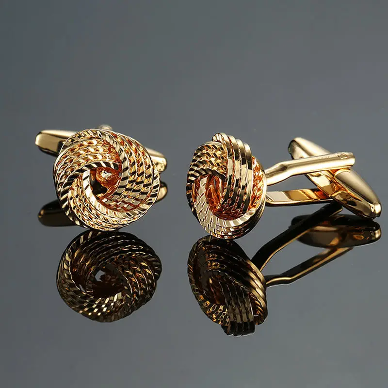 

Fashion Fried Dough Twists Series Copper Cufflinks Men's French Shirt Formal Buttons Business Daily Party Jewelry Accessories