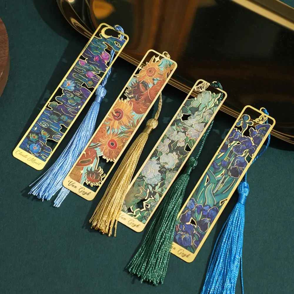 

Tassel Pendant Metal Bookmark Creative Painting Stationery Pagination Mark School Office Supplies Student Gift Reading Book Clip