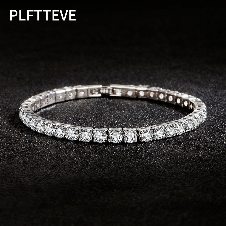 

Zircon Charm Bracelets For Women Silver Color Chain Bracelet Female Fashion Wrist Jewelry Birthday Gift 2023