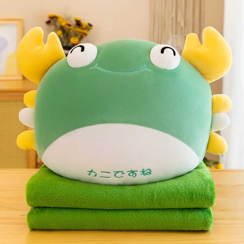 

Zqswkl tortoise air conditioner blanket car dual-purpose pillow crab doll kawaii plush toy soft christmas stuffed toys for sleep