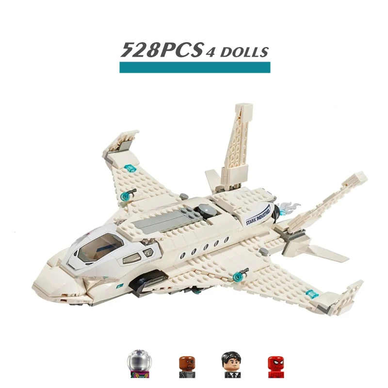 

Disney Marvels Avengers Iron Man Stark Jet Aircraft QuinJet Plane Toy Figures Thanos Building Block Brick Kid 76130 11315
