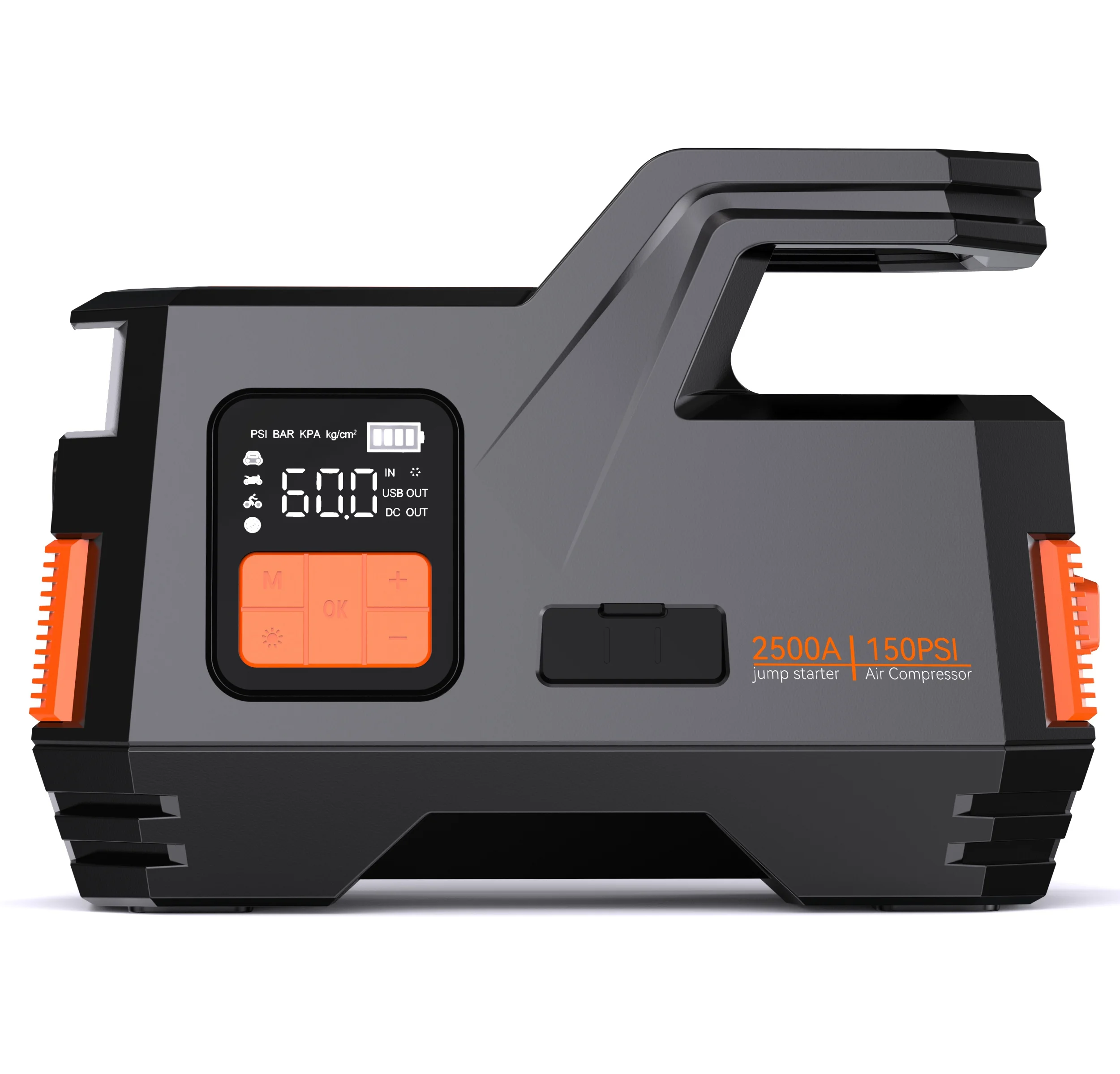Emergency 24000mah Flashlight Jumper Starter Car Jump Start Battery Power Bank Charger Portable Jump Start With Air Compressor