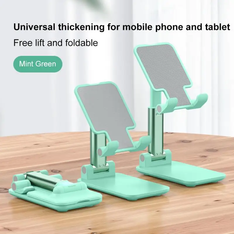 

Telescopic Mobile Phone Holder Stand Foldable Desktop Tablet Holder Portable Folding Lifting Metal Bracket Stand Accessory