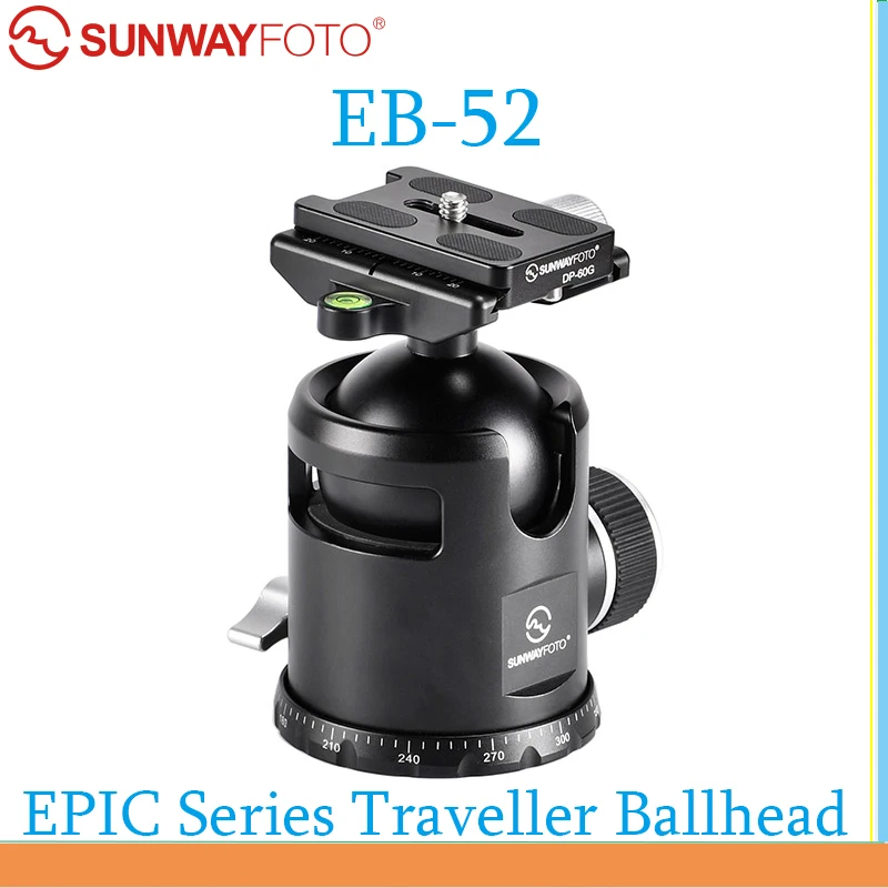 

SUNWAYFOTO EB-52 EPIC Series Traveller Ballhead Tripod head for DSLR Camera Tripode Ballhead Professional Monopod Panoramic s