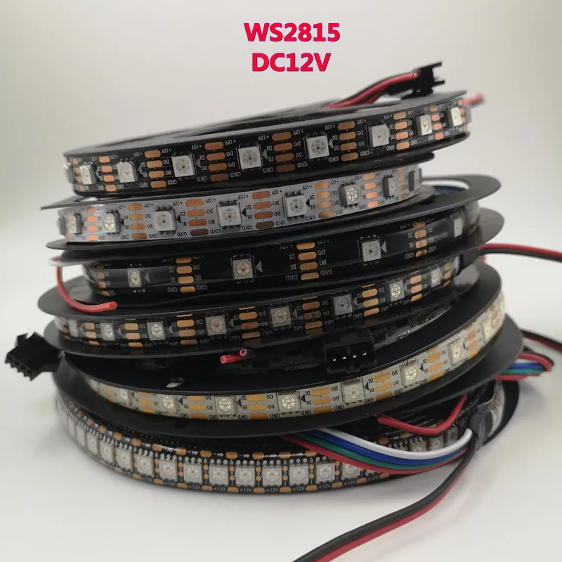 Пиксельная светодиодная RGB ленсветильник WS2815 (WS2812B/WS2813) индивидуальное