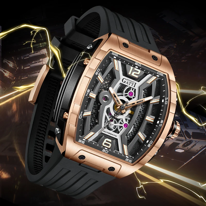 

Men Mechanical Watch Luxury Automatic Watches For Mens Sports Stainless Steel 5ATM Waterproof Wristwatch Man Relogios Masculino