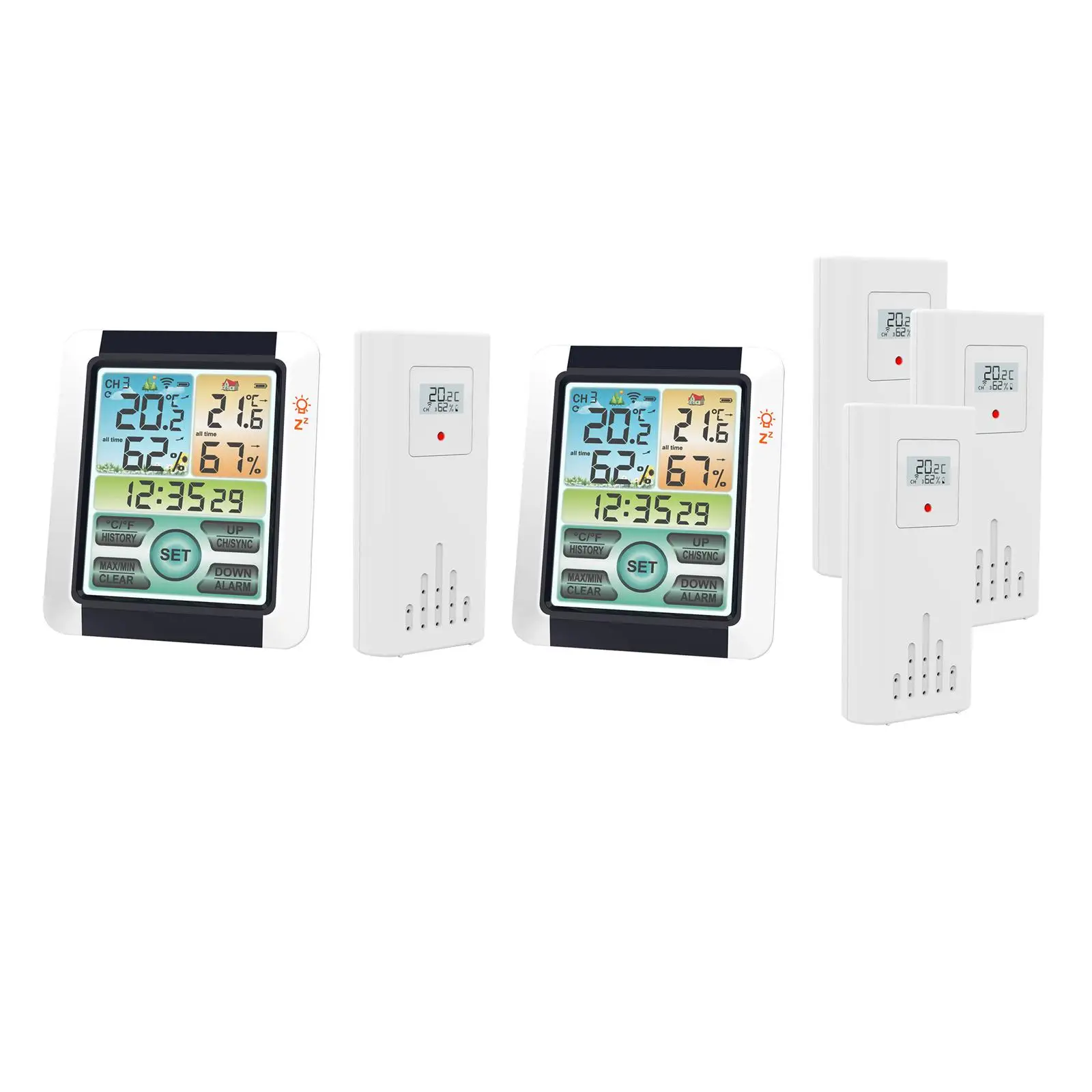 

Wireless Indoor Outdoor Weather Station Alarm Clock Digital for Living Room