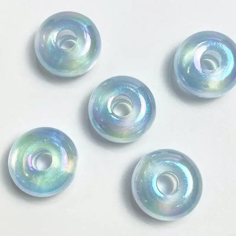 W8KF акриловые красочные бусины-разделители плоские круглые свободные бусины для