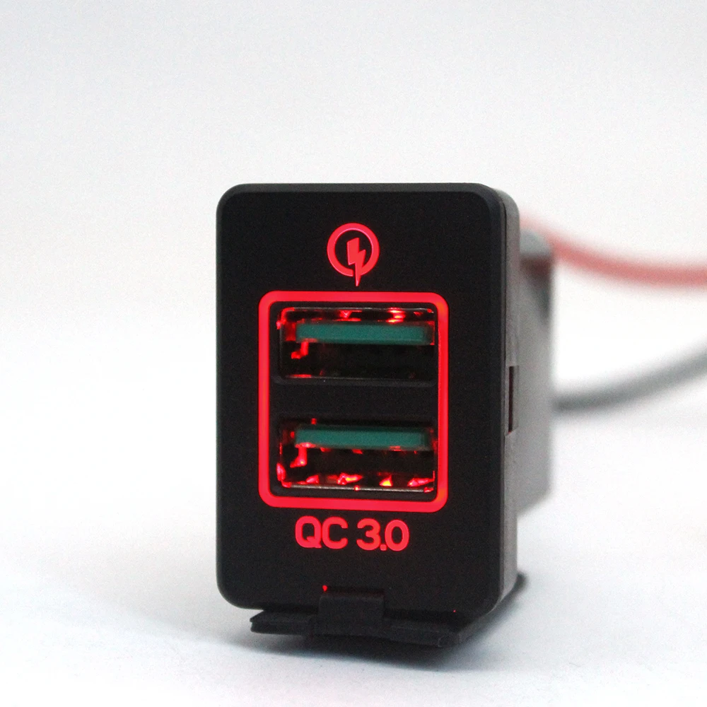 

Автомобильное зарядное устройство USB для телефона, адаптер с отображением напряжения для Mitsubishi Outlander 3 2018 Xpander Eclipse Cross ASX L200Triton