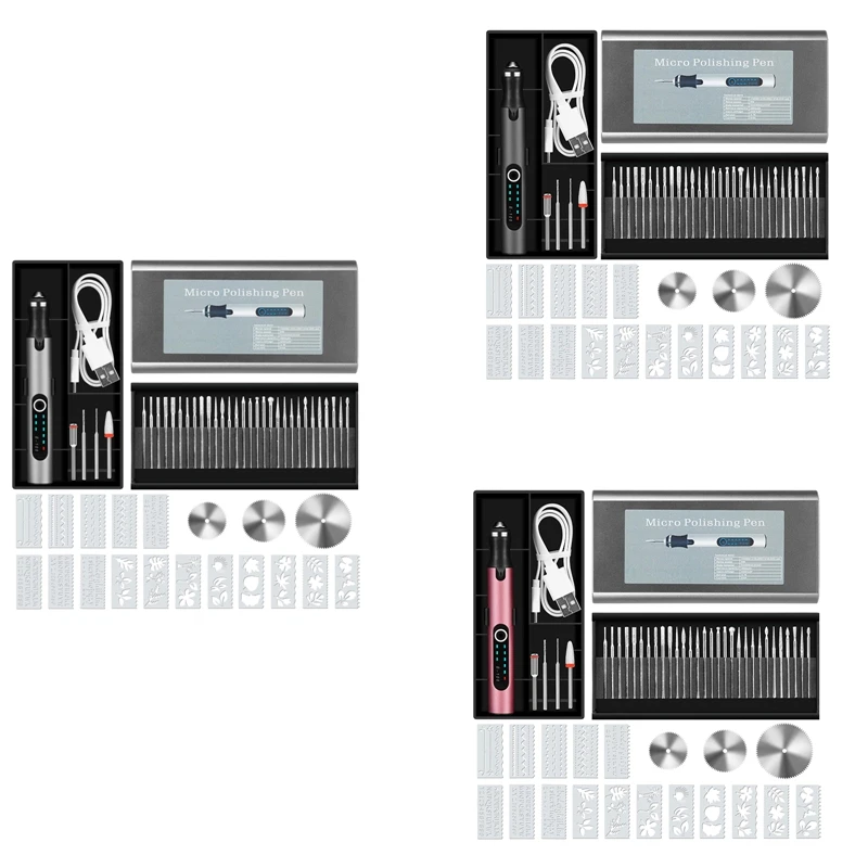 Гравировальная ручка с 37 насадками USB аккумуляторная беспроводная