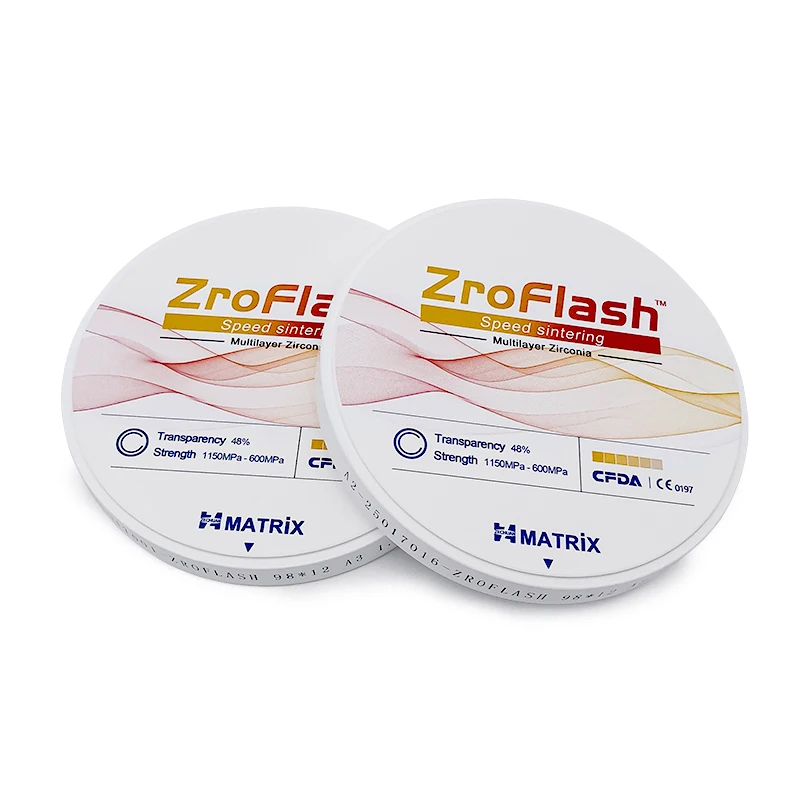 Фото ZECHUAN MATRIX Zro Flash Speed Sintering Multilayer Zirconia Block: Блок из многослойного циркония для быстрого восстановления в зуботехнических лабораториях и стоматологических клиниках, диск из циркония №3