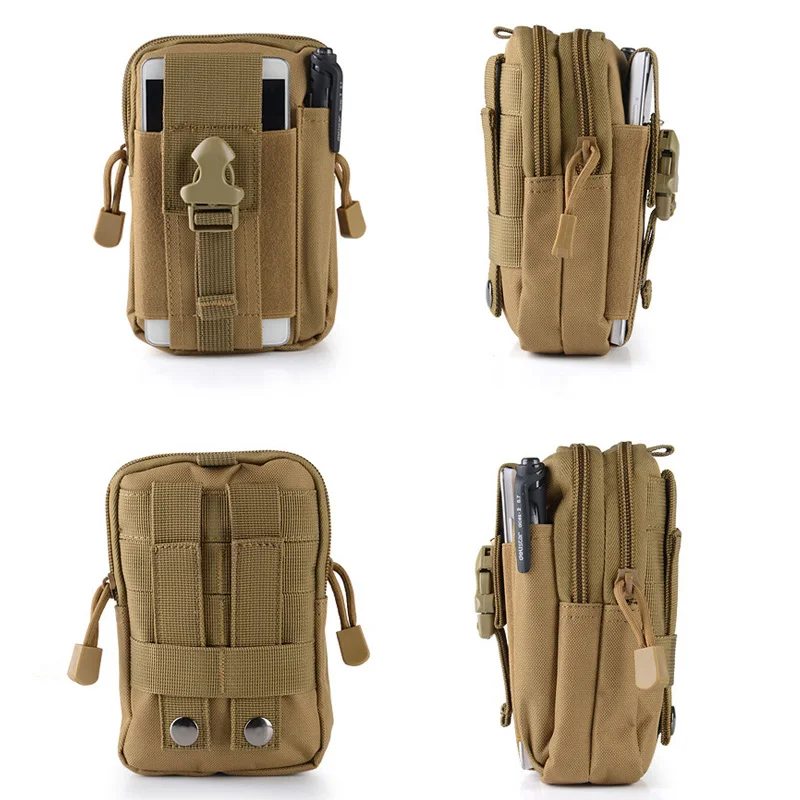 Military Molle Pouch Waist Bag Camo Waterproof Nylon Multifunction Casual Men Fanny Waist Pack Male Small Bag Mobile Phone Case