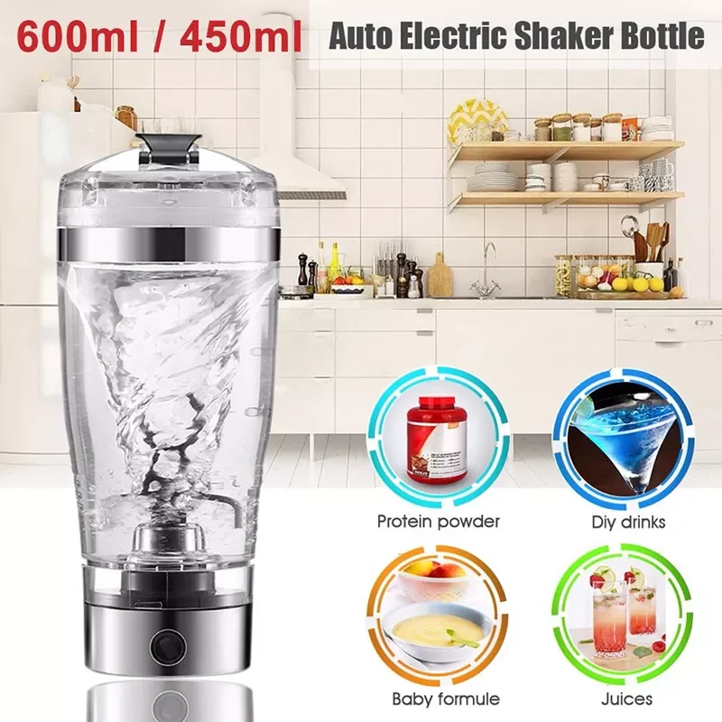 

Rechargeable Protein Shaker Bottle Portable Electric Mixer Gym Exercise Workout Fitness Sport Bottles Shaker Cups Portable Cups