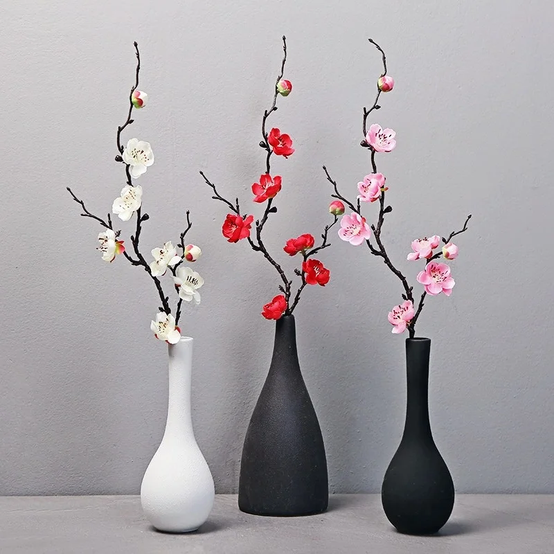 

Artificial Flowers, 60cm White Plum Blossom Branches,DIY Living Room Flower Arrangements,Home Decoration Simulation Dry Branches