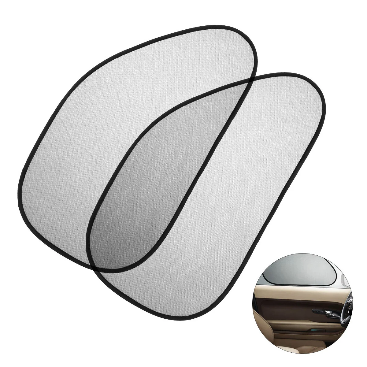 

Pair of Car Side Window Sunshade Mesh Sun Shades Protector for Block Damaging Rays Bright Sunlight Heat