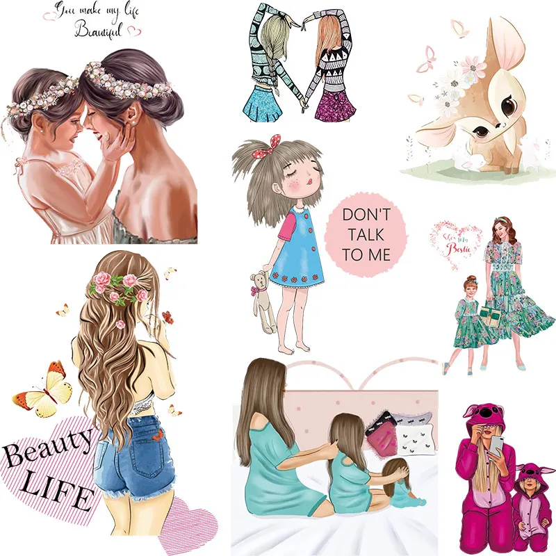 

Iron On Patches Animal Patches For Clothing Heat Transfer Clothes Stickers Fashion Mom Shirt Patches For Clothes Applique DIY