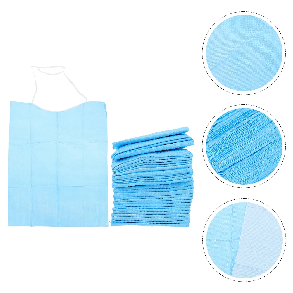 

60 Pcs Bibs Seniors Home Care Products Elderly Shirt Bibs Adults Towel Bibs Disposable Bib Material Eating Apron Adult