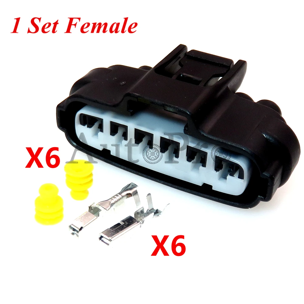 

1 комплект 6 отверстий MG643796 90980-11858 7283-1968-30 автомобильный проводной соединитель дроссельной заслонки автомобильный гнездо педали акселератора для Toyota Mitsubishi